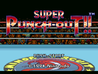 Super Punch-Out title screen for Super Famicom